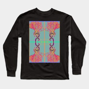 Abstract Neon Tassels Long Sleeve T-Shirt